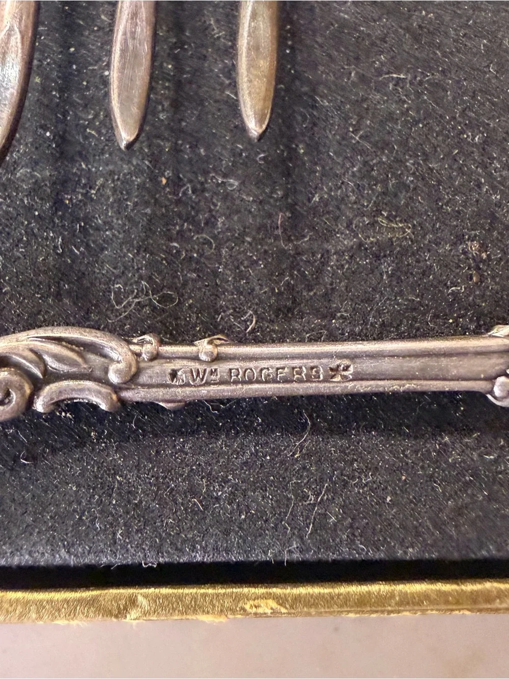 Vintage Set of 5 Ornate Silver-Color Cocktail or seafood Forks in baroque style